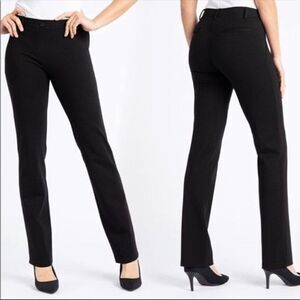 Betabrand Pull-On Stretch‎ Straight Leg Yoga Classic Comfort Pants Black LP